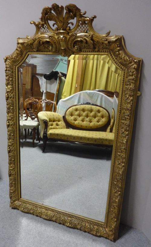 Wonderful  Large English Victorian Gilt Mirror