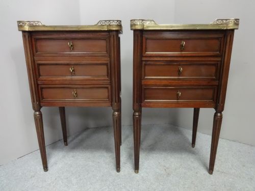 Excellent Quality Pair French Empire  Bedside  Chests of Drawers