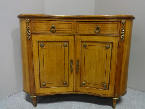 Fine Satinwood Kidney Shaped Side Cabinet