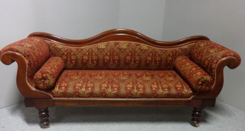 Fab Victorian Mahogany Scroll End Sofa