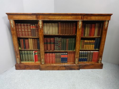 Good Victorian Walnut Open Bookcase