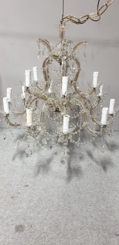 Fifteen Branch Crystal Chandalier