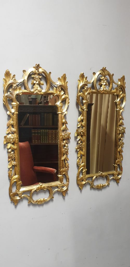 Wonderful Pair C19th Gilt Mirrors