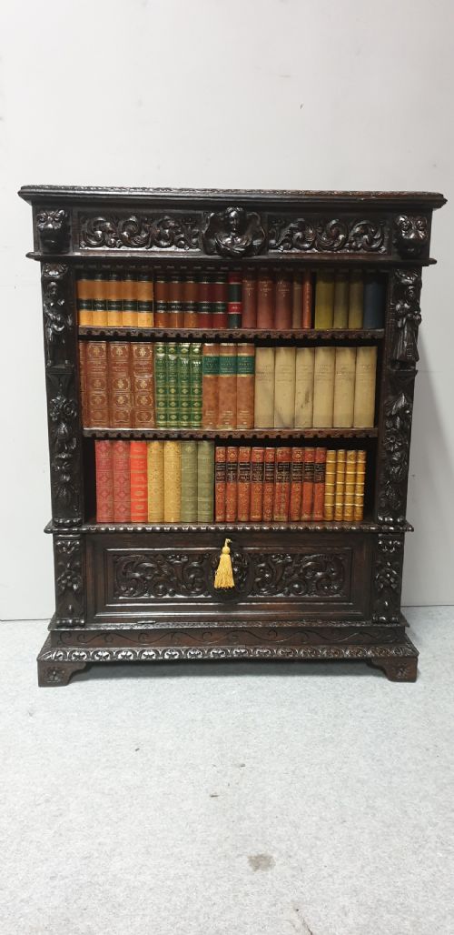 Flemish Oak Open Bookcase