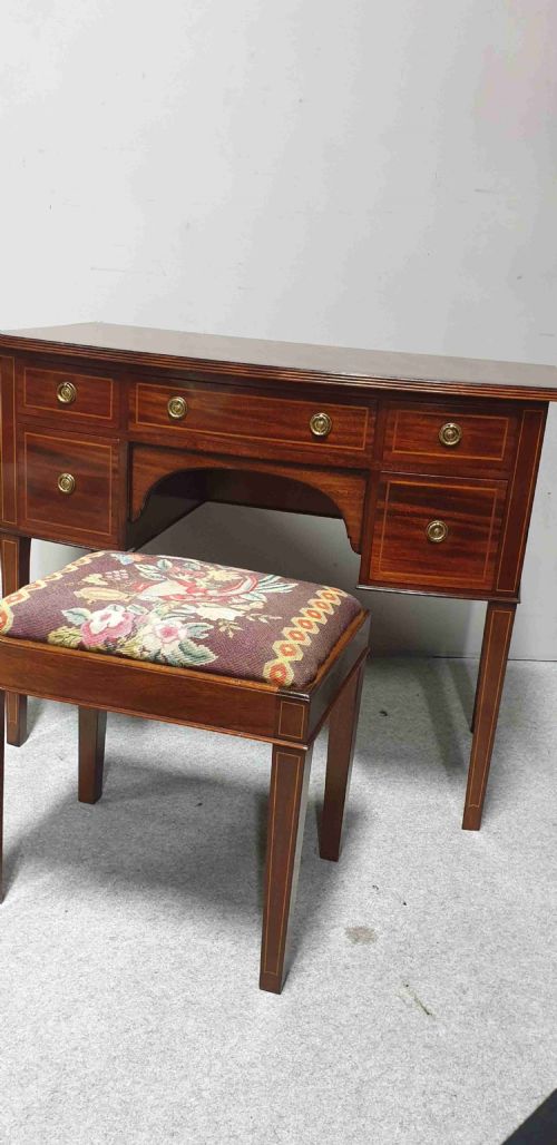 Mahogany Dressing Table with Stool