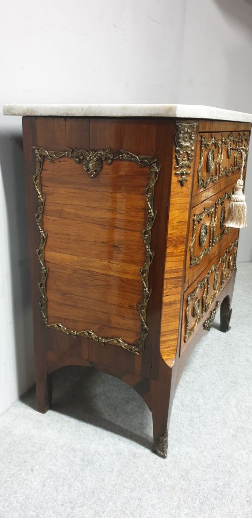 SUPERB C18TH FRENCH COMMODE CHEST OF DRAWERS - ADDITIONAL PHOTO 3