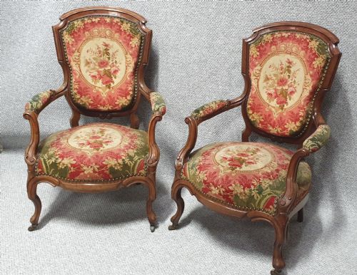 Fab Pair of Victorian Armchairs