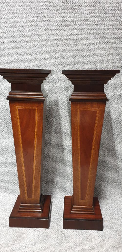 Good Pair Mahogany Torcheres
