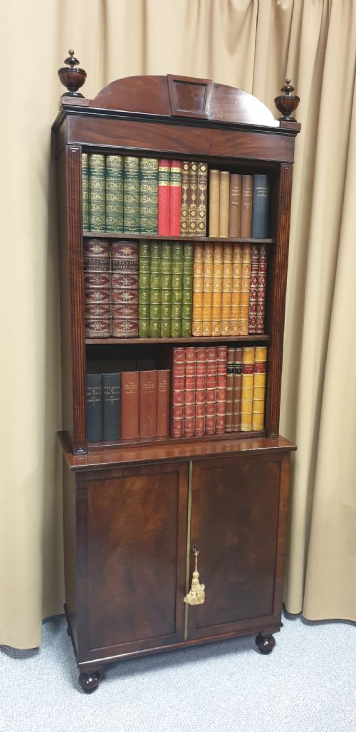 Regency Open Bookcase on Cupboard