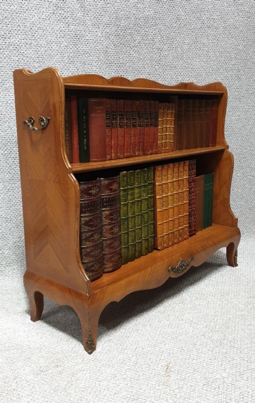 Pretty French Walnut Open Bookcase