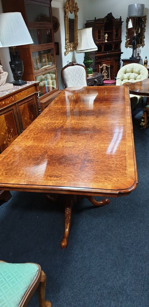 12 Seater Burr Walnut Dining Table