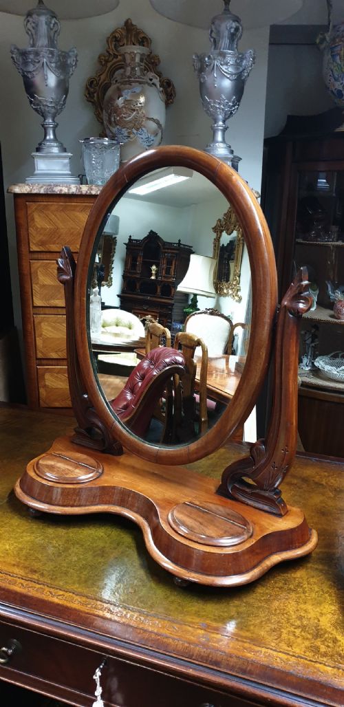 Victorian Mahogany Toilet  Mirror