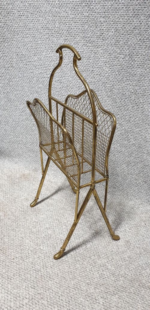 EDWARDIAN BRASS MAGAZINE RACK - ADDITIONAL PHOTO 2