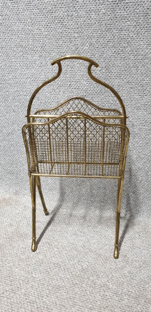 EDWARDIAN BRASS MAGAZINE RACK - ADDITIONAL PHOTO 3