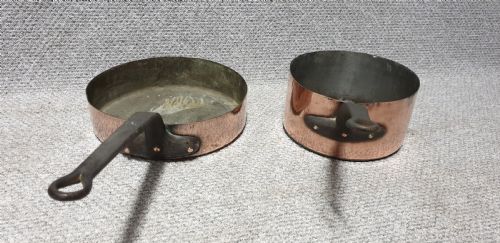 Two Large Copper Pans