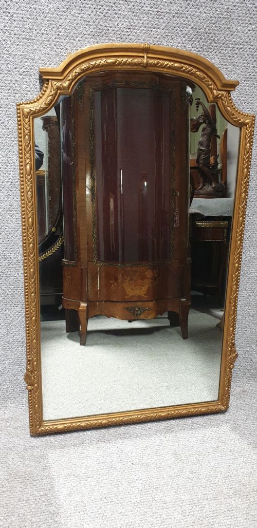 Good English Gilt Arched Top Mirror