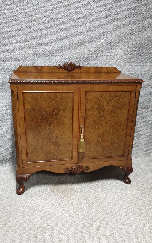 Burr Walnut Side Cabinet