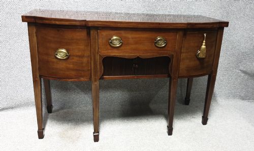 Georgian Mahogany Bowed Sideboard