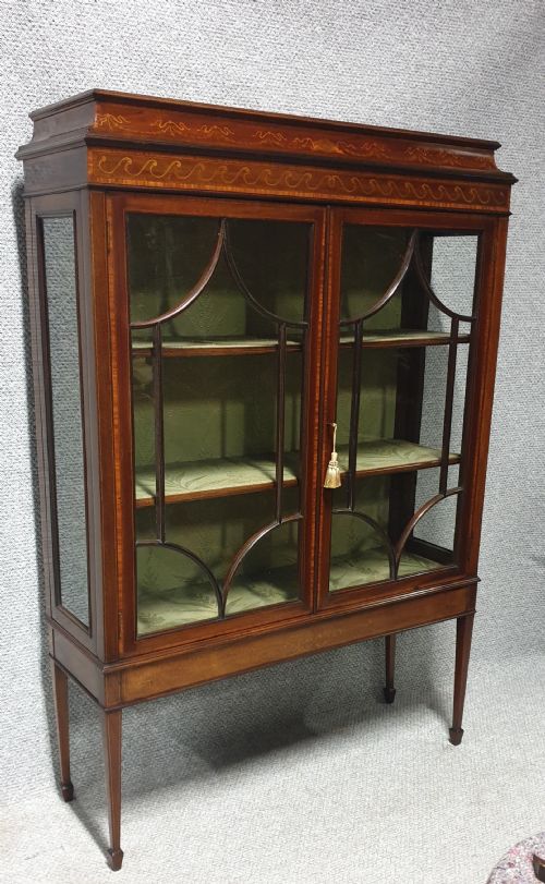 Very Nice Edwardian Mahogany Display Cabinet