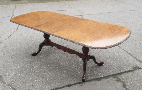 Ten Seat Burr Walnut Dining Table