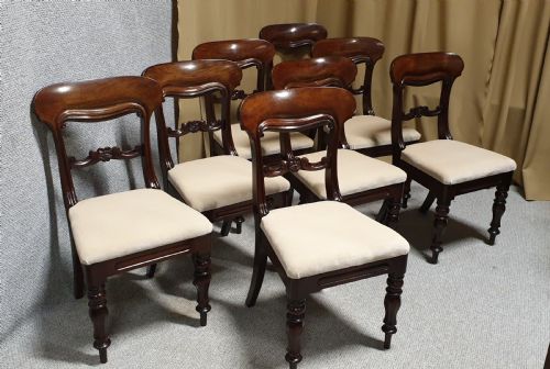 Superb Quality Set Eight Mahogany Dining Chairs