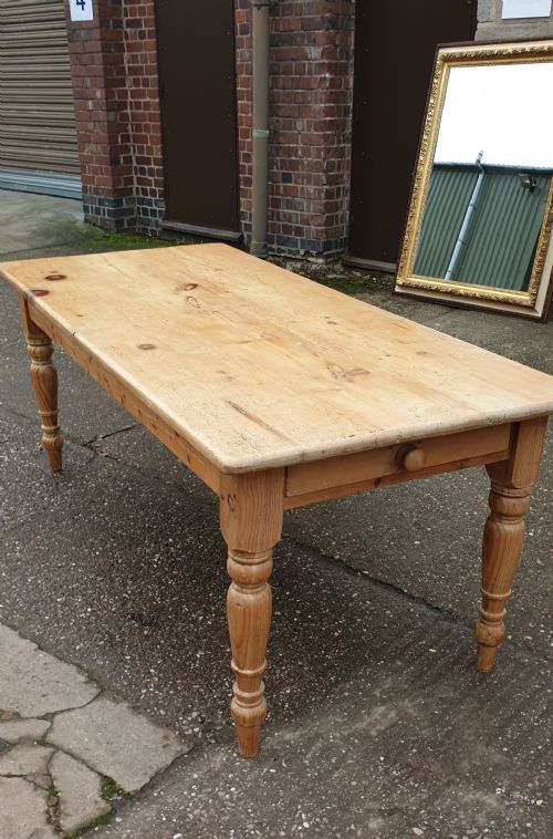 Large Pine Refrectory Kitchen Table
