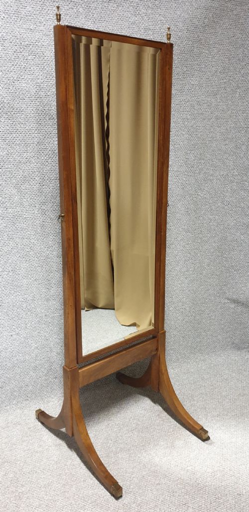 Nice Quality Mahogany Cheval Mirror