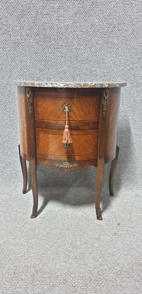 French Marble Demi Loon Chest