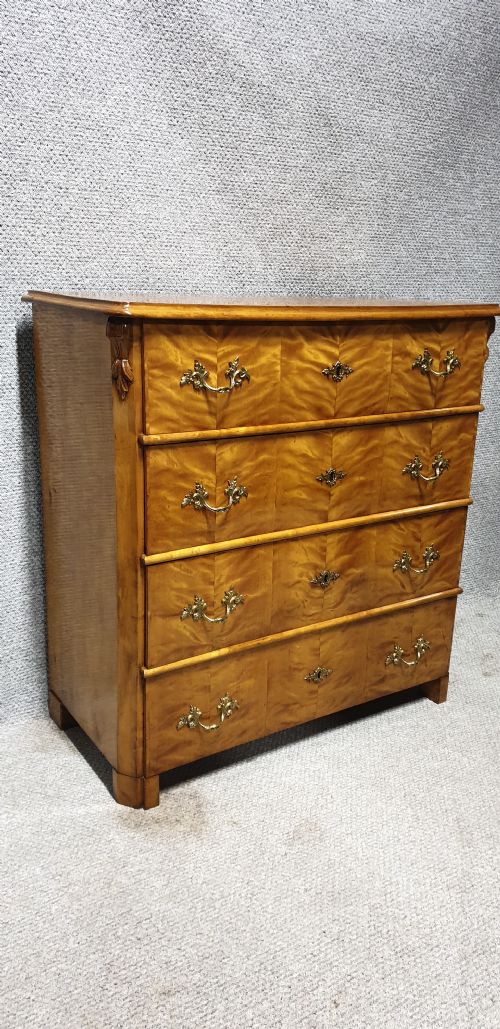 Biedermeier Satin Birch Chest of Drawers