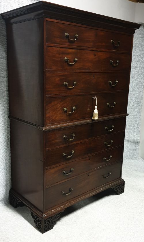 Outstanding Georgian Mahogany Chest on Chest of Drawers C.1790