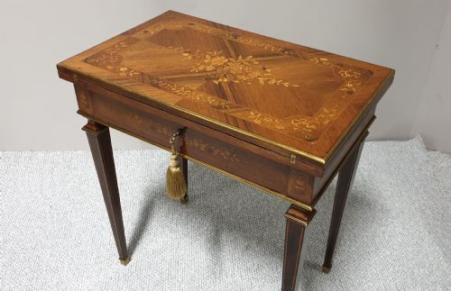 French Marquetry Games Writing Table