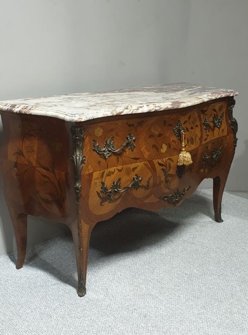 Outstanding French Marquetry Commode Chest of Drawers