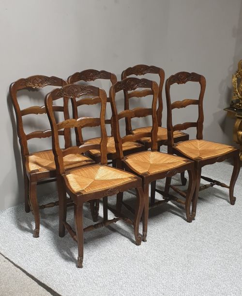 A Set of Six French Kitchen Chairs