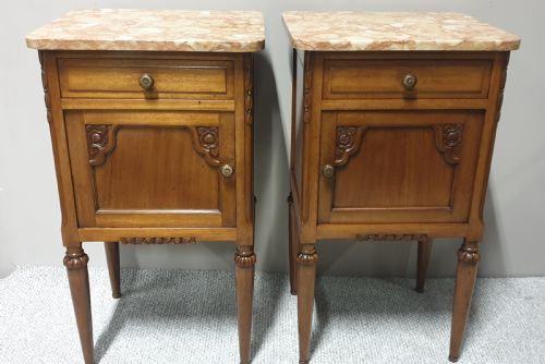Pair Oversized French Bedside Cabinets