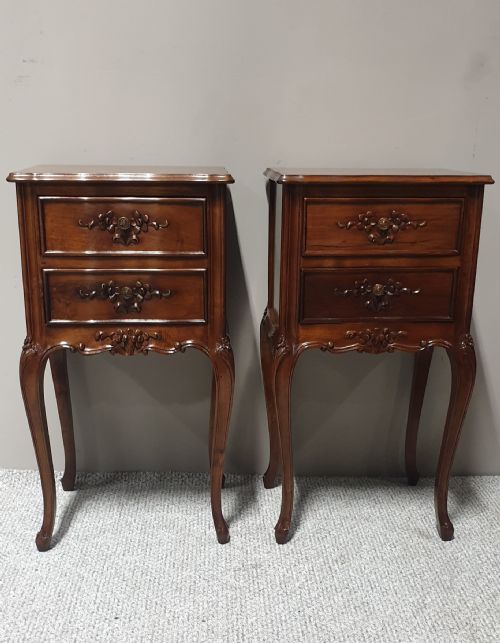 Pair French Bedside Cabinets