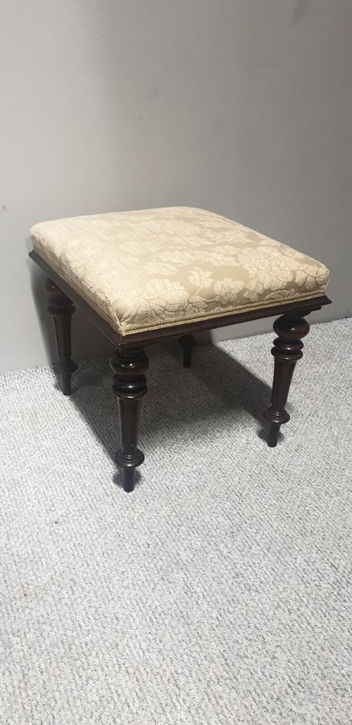 VICTORIAN MAHOGANY STOOL - ADDITIONAL PHOTO 3