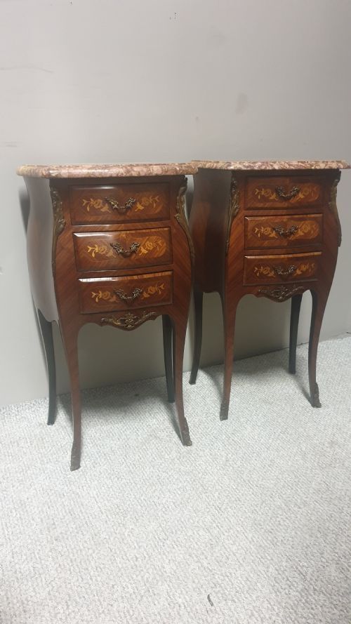 Super Pair French Bedside Chests of Drawers