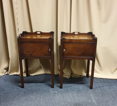 Pair Georgian Bedside Cabinets