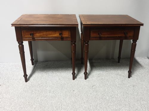 Pair Mahogany Bedside Lamp Tables