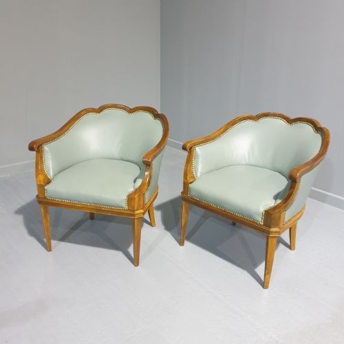 Superb Pair of Walnut Art Deco Chairs