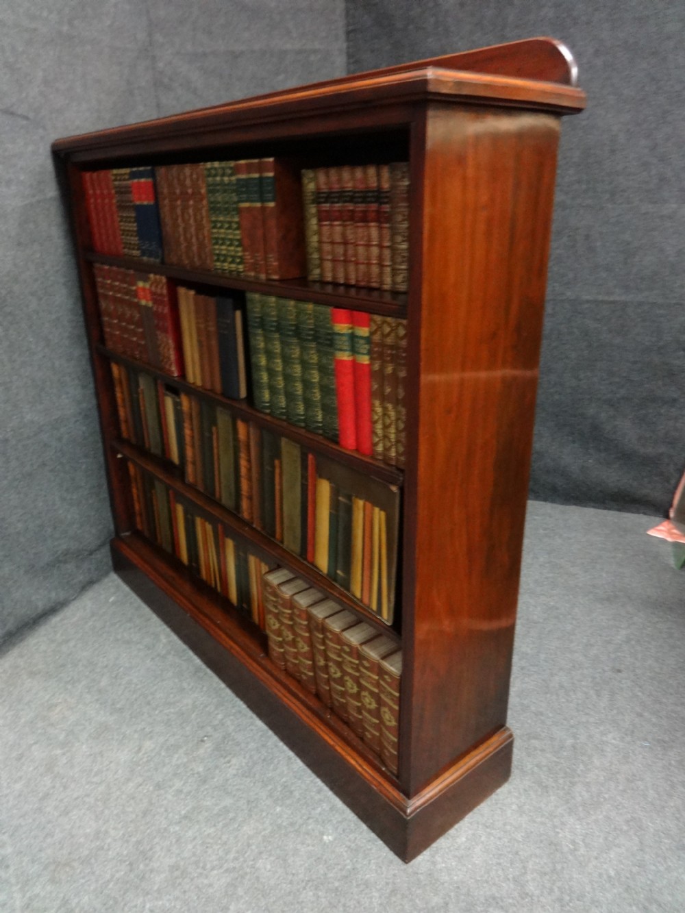 Very Good Walnut Adjustable Open Library Bookcase View V