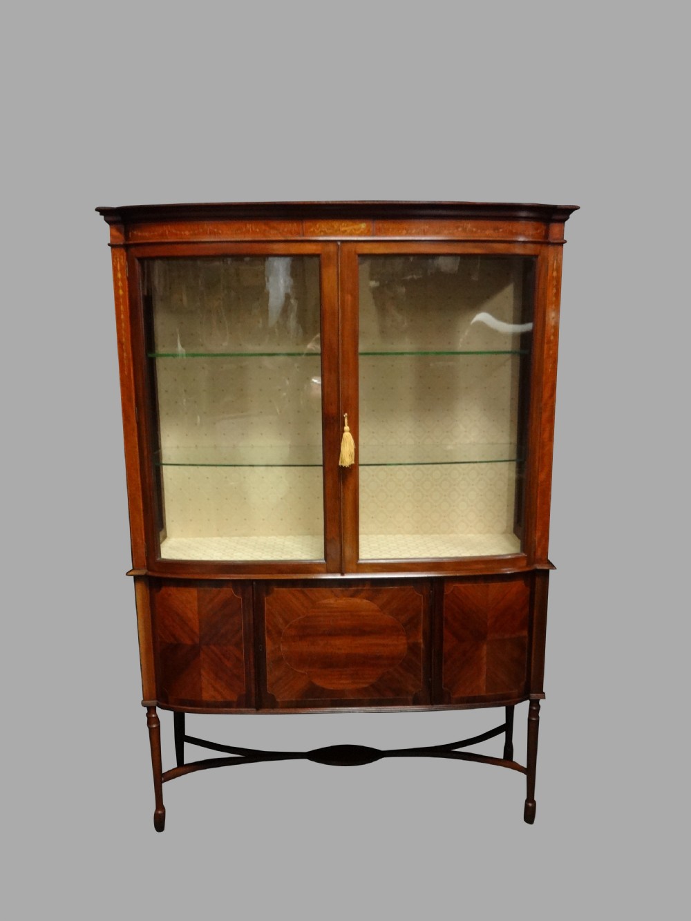 Very Good Mahogany Inlaid Display Cabinet