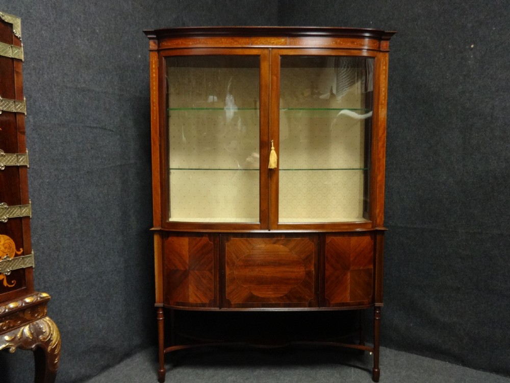 Very Good Mahogany Inlaid Display Cabinet View II