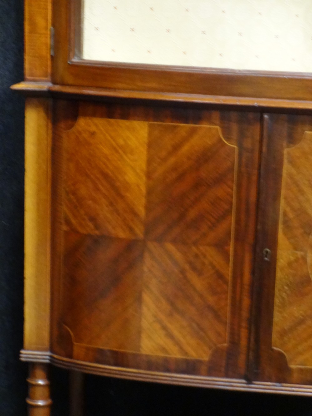 Very Good Mahogany Inlaid Display Cabinet View V
