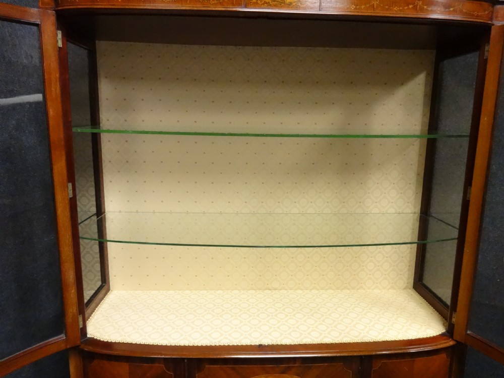 Very Good Mahogany Inlaid Display Cabinet View XIII