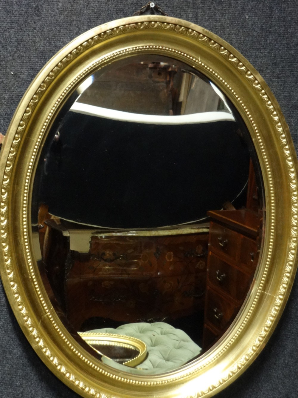 Good Edwardian Oval Gilt Wall Mirror View II