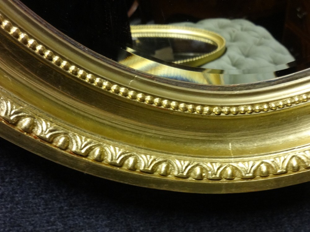 Good Edwardian Oval Gilt Wall Mirror View III