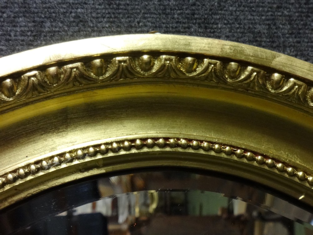 Good Edwardian Oval Gilt Wall Mirror View IV