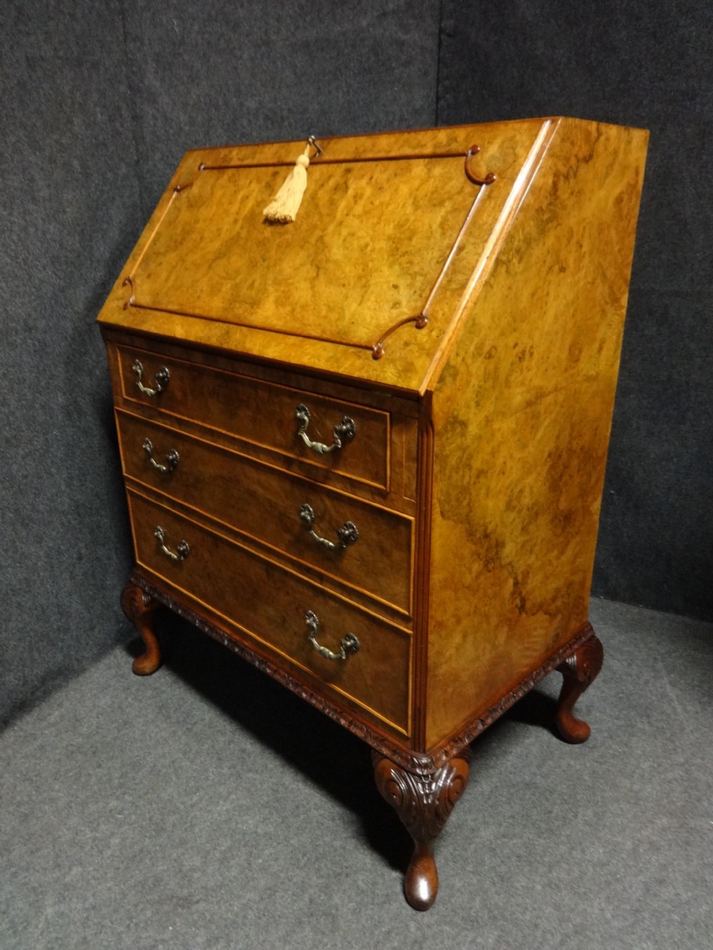 Top Quality Burr Walnut Bureau View II