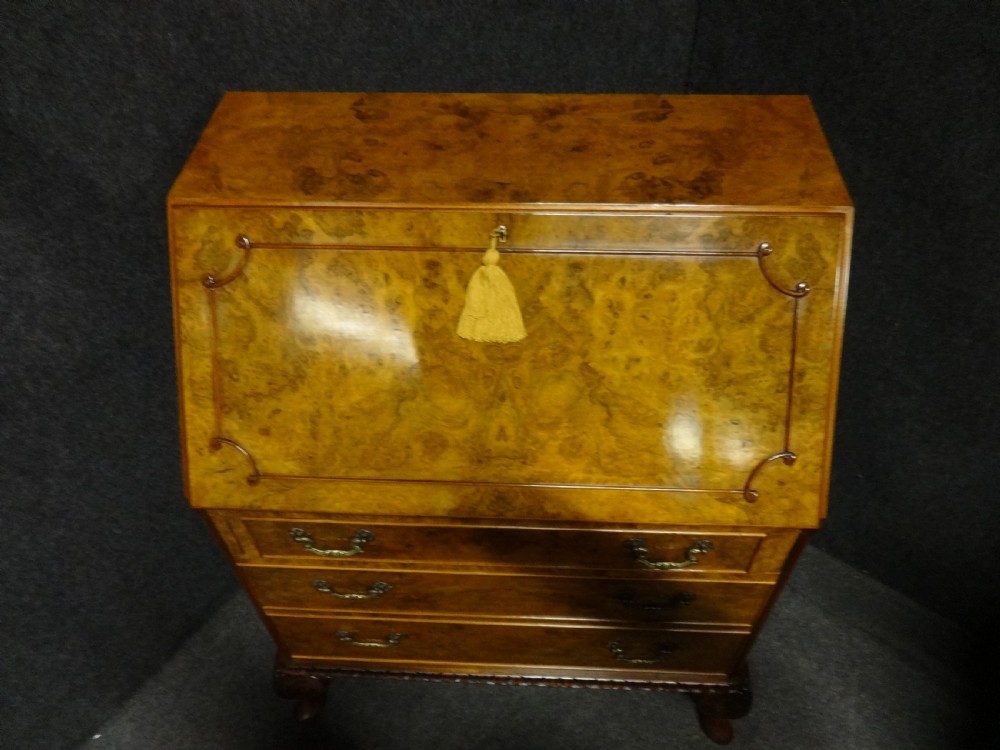 Top Quality Burr Walnut Bureau View VI